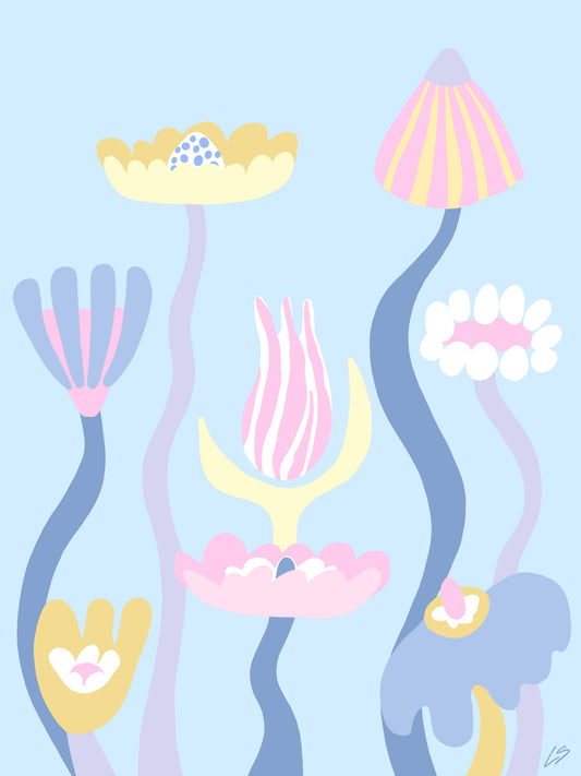 Blue Sprout Poster